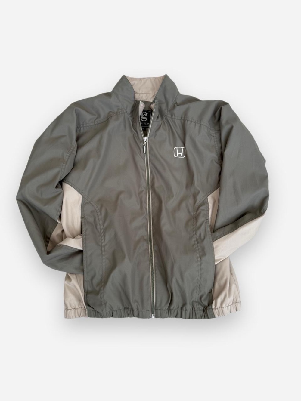 Honda Gear For Sports Men’s M Gray Tan Colorblock Windbreaker Jacket